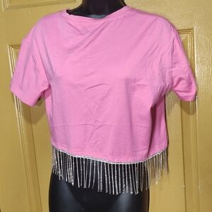 Elegant Pink High Low Skirt